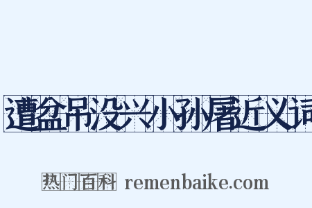 遭盆吊没兴小孙屠近义词是什么意思的图片